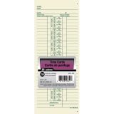 Adams&trade; Time Cards Bilingual 250/pkg