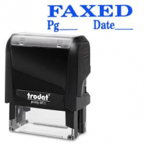 Trodat&reg; Printy 4911 Self-Inking Message Stamp FAXED w Page & Date