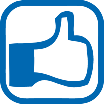 Trodat&reg; S-Printy 4921 Self-Inking Mini Stamp Thumbs Up/Down Blue