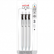 uni-ball&reg; ONE Retractable Gel Pens 0.7 mm Black 3/pkg