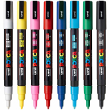 uni-ball&reg; POSCA&reg; Water-Based Paint Markers Fine Tip 8/pkg Assorted Colours