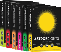 Astrobrights&reg; 24lb Coloured Paper 8-1/2" x 11" 500/pkg - Various Colours