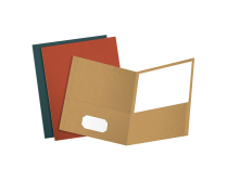 Oxford&reg; Earthwise&reg; 100% Recycled Twin Pocket Portfolios Letter 10/Pkg- Various Colours