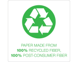 Oxford&reg; Earthwise&reg; 100% Recycled Twin Pocket Portfolios Letter 10/Pkg- Various Colours