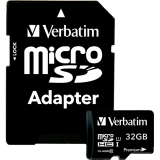 Verbatim&reg; microSDHC Cards with Adaptor 32GB