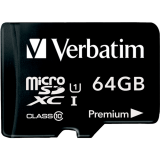 Verbatim&reg; microSDXC Cards with Adaptor 64GB