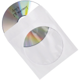Verbatim CD/DVD Paper Sleeves with Clear Window 100/pkg