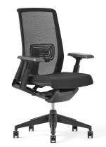 Haworth Very Office Chair w/Mesh Back and Lumbar Support Black