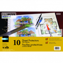 VLB FileMode Page Protectors 3 mil 11"x17" 10/pkg