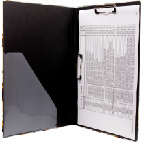 VLB Duraply&reg; Stay Clean Folding Clipboard 11"x17" Black