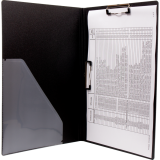 VLB Duraply&reg; Stay Clean Folding Clipboard 11"x17" Black