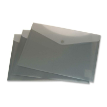 VLB FileMode Frosted Poly Envelopes 13-1/4"x9" Letter Charcoal 6/pkg