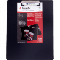 VLB Duraply&reg; Stay Clean Clipboard 8-1/2"x11" Black