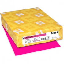 Astrobrights&reg; 65lb Cardstock 8-1/2"x11" Fireball Fuchsia 250/pkg