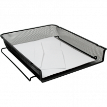 Winnable Mesh Stackable Front-load Tray Letter Black