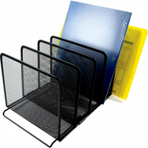 Winnable Mesh 5 Section Desk Sorter Black