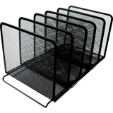 Winnable Mesh 5 Section Desk Sorter Black