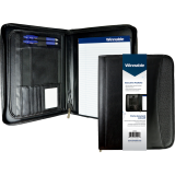 Winnable Zippered Padfolio Letter Black