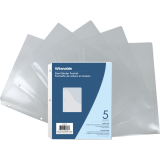 Winnable Slant Binder Pockets Clear 5/pkg