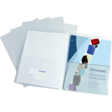 Winnable Twin Pocket Poly Portfolio Letter Clear 5/pkg