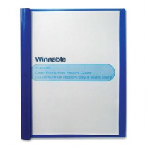 Winnable Poly Tang Clear Front Presentation Cover Letter Blue