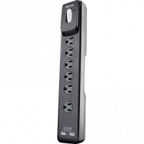 Woods&reg; 6-Outlet Surge Protector + USB Charger 1,780 joules