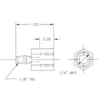 Nipple- 1/8ins X 1/4 Fpt Steel