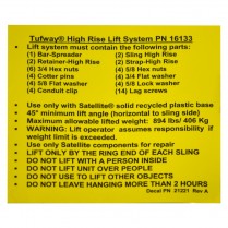 Decal- Tfw/MX2 Lift Warning