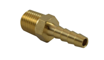 Nipple- 1/4 H/Barb 1/4 MPT Brs