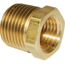 Reducer- 1/4fpt X 3/8mpt Brass