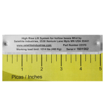 Name Plate- Dbl Hook Pltd Lift