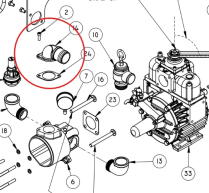 Flange - 2" 90 2-Bolted Barbed