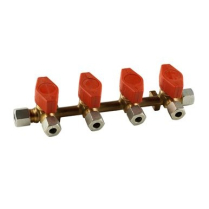 GAS VALVE WITH 4 OUTLETS INCL.