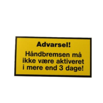 SIGN 60X120 MM REGARDING HANDB
