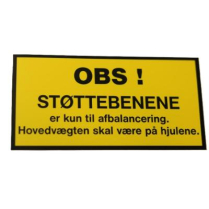SIGN 60X120 MM REGARDING SUPPO