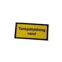 "SIGN 34X65 MM ""WATER TANK FI