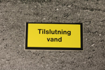 "SIGN 34X65 MM ""WATER CONNECT