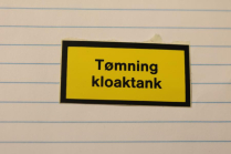 "SIGN 34X65 MM ""SEWAGE TANK E