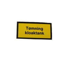 "SIGN 34X65 MM ""SEWAGE TANK E