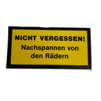 Decal, Retighten Wheels GER