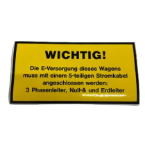 Decal, Electr. Conn. 400V  GER