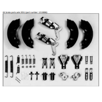 Brake shoes, springs COMPLETE