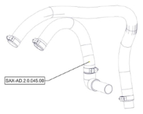 Sanitrax- AD Vac Hose W/Clamp