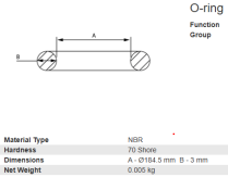 O-Ring- Sight Glass 95MB