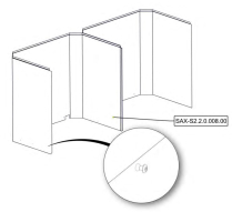 Sanitrax- S2 Wall BotT RL 7024