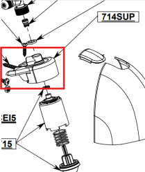 Sanitrax- S2 Upper Head w/Seal