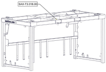 Sanitrax- T3 Frame Upper Galv