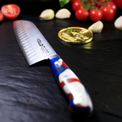 F.Dick Premier Plus Santoku Knife 7" GoForGold RWB Edition