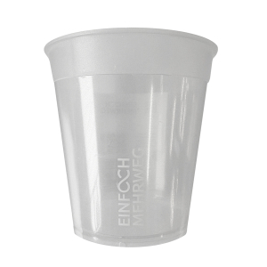 Scraegg Reusable Clear Production Cup (Marked)