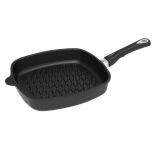 AMT AE285BBQI BBQ Pattern Square Grill Pan, 28cm (11") Diameter